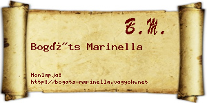 Bogáts Marinella névjegykártya